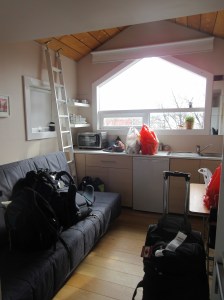 Our tiny house with loft bed!