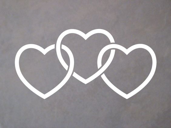 3 interlocked hearts no source